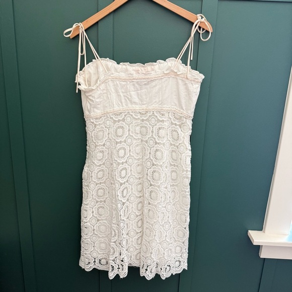 Betsey Johnson Novelty‎ Cotton and Venise Lace Tulip Mini Dress Y2K - Picture 11 of 13